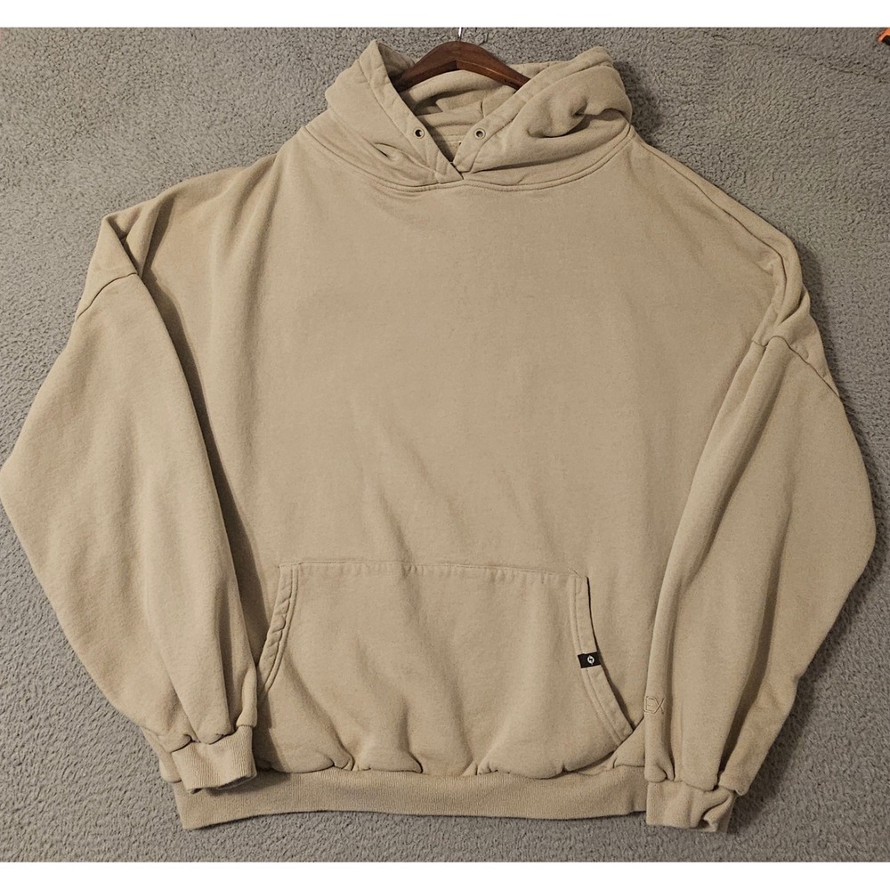 POPFLEX Womens Cloud Fleece Hoodie Sand Beige Tan Sweatshirt‎ 1X/3X Plus Size
